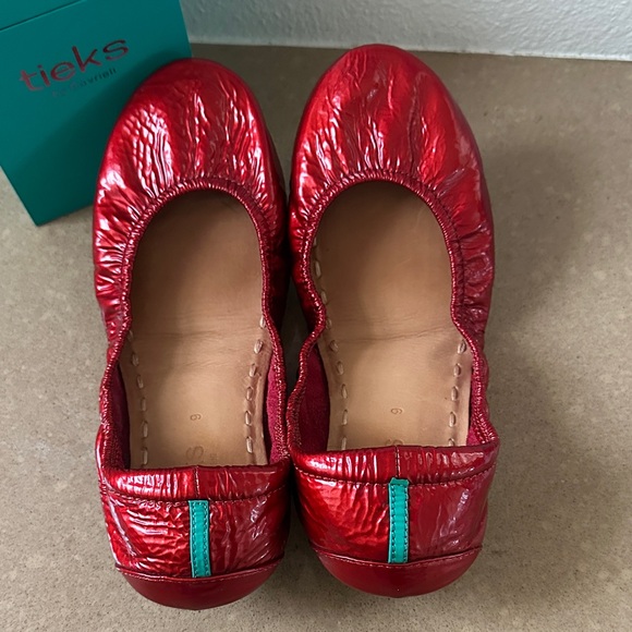 Tieks Red Diamonds Ballet Flats